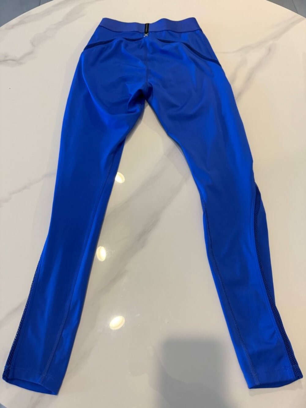Savage X Fenty by Rihanna Royal Blue Athletic Leggings, Mesh Side Panels, Size S
